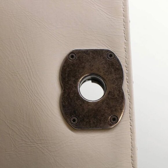 CHANEL Chevron x Matelasse Chain Shoulder Bag Lamb Skin White CC Auth 48469AV - Picture 13 of 16